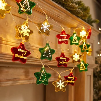 1 комплект светодиодных гирлянд на открытом воздухе для рождественских гирлянд для праздничного освещения Декор подвесной декор B