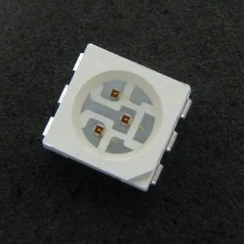1000 шт./пакет 5050 SMD RGB светодиод с прямым током 60 мА и технологией пайки оплавлением