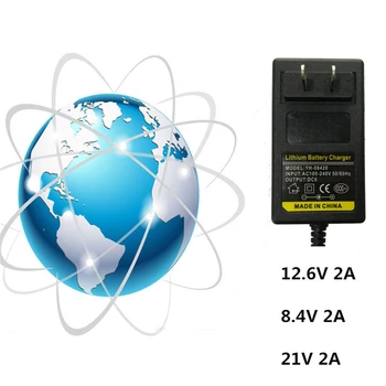 10ШТ гарантия 3 года 8,4 В 12,6 В 21 В 2A Литиевое Зарядное устройство EU/US Штекер 100-240 В Литиевая Батарея Настенное Литий-ионное Зарядное устройство