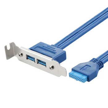2 Порта USB 3.0, соединяющий заднюю панель с материнской платой, 20-контактный разъем для подключения кабеля-адаптера со слотом PCI, кронштейн для пластины 50 см