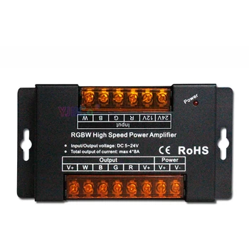 4-Канальный RGBW Высокоскоростной Усилитель Мощности 5 В ~ 24 В 12 В 8A * 4 канала 30A повторитель синхронизации сигнала красочный контроллер светодиодной Ленты