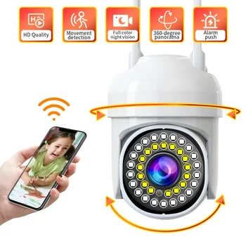 5G Wifi Лампа Камера Видеонаблюдения Ночного Видения Беспроводная Домашняя Камера 2MP CCTV Видео Камера безопасности Wifi Монитор EU