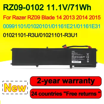 6400 мАч RZ09-0102 Аккумулятор для ноутбука Razer Blade 14 2013 2014 2015, RZ09 RZ09-00991101 01020101 01021101- Серия R3U 11,4 В 71,04 Втч