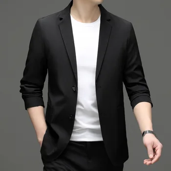 6951-Весенне-осенний новый мужской костюм небольшого размера, корейская версия приталенного костюма, мужской молодежный костюм большого размера, деловой тренд