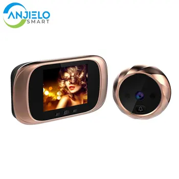 Anjielosmart 2,8 Дюймовый ЖК-экран для Просмотра в Глазок Видеодомофон Видео В режиме длительного ожидания Дверной Звонок Домашняя Камера Безопасности Ночного Видения