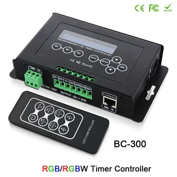 BC-300 Программируемый по времени светодиодный контроллер RGB RGBW Ленточный контроллер программируемый Таймер Света DMX 512 контроллер сигнала DC12V-36V