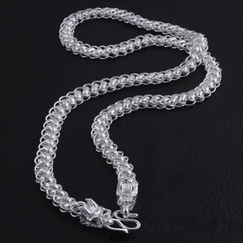 BOCAI Новое настоящее чистое серебро s999 из чистого серебра, мужские ювелирные изделия, ведущая властная личность, толстая цепочка, модное мужское ожерелье