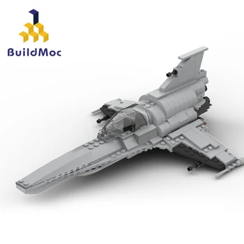 BuildMoc Набор строительных блоков Battlestar Galactica Vipers Mark 7 Космический корабль, Космический истребитель, Кирпичи, игрушки для детей, подарки на День рождения