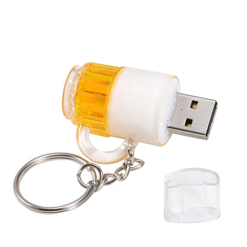 JASTER Пивная кружка пластиковая USB флешка 64 ГБ Подарочный брелок U диск 4 ГБ 8 ГБ 16 ГБ 32 ГБ