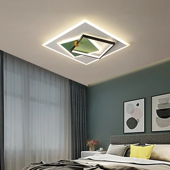JJC Круглое/Квадратное Современное светодиодное потолочное освещение, подходящее для гостиной, спальни, кабинета, Регулируемое Новое светодиодное потолочное освещение