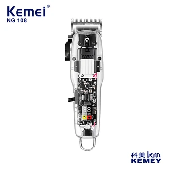 Kemei Мужская Машинка для стрижки Волос с масляной Насадкой, Электрический Толкающий нож, Перезаряжаемая Новая Машинка для стрижки Волос, Мужская Бритва, Триммер для мужчин, парикмахерская