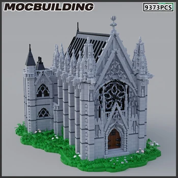MOC Строительные блоки Модульная модель Сент-Шапель DIY Кирпичи Сборные игрушки Коллекция Средневековых архитектурных пейзажей Подарки для детей