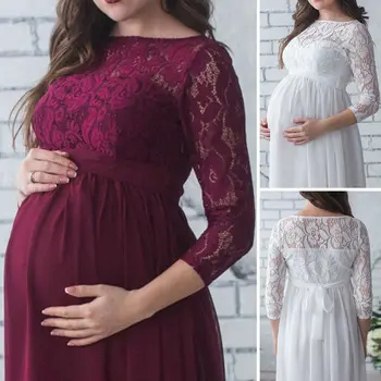 Puococo, платье для беременных, реквизит для фотосъемки беременных, Женская одежда для беременных, кружевное платье для фотосессии беременных, одежда
