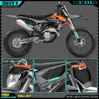 QUEEN X MOTOR Пользовательские Командные Графические наклейки Комплект Наклеек Для KTM 2019 2020 SX SXF, 2020 2021 EXC XC-W EXC-F 056