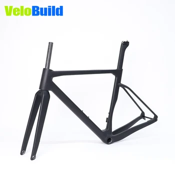 VeloBuild 2023 Велосипедная Рама для велокросса Из Углеродного Волокна Велосипедная Рама Дорожный Дисковый Тормоз DI2 Подходит Через Ось 142 мм 100* 12 мм Вилка