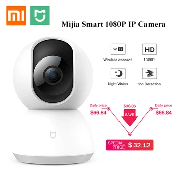 Xiaomi Camera Security WiFi Ip Home Mijia Видеонаблюдение 360 Угол 1080P CCTV Smart Pan-tilt Версия Камеры Ночного Видения