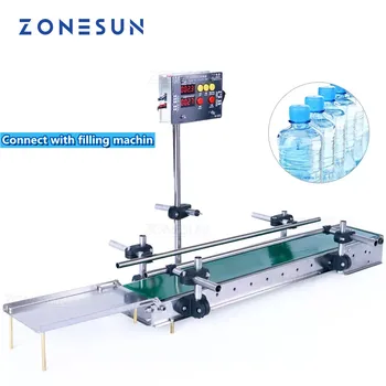 Автоматическая разливочная машина ZONESUN с конвейерной лентой с небольшим цифровым управлением для Водостойкого наполнителя для соков, напитков, молока