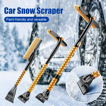 Автомобильная щетка для уборки снега Aspligo, выдвижная лопата для уборки снега, щетка-скребок на ледяных окнах, инструмент для удаления снега с лобового стекла автомобиля