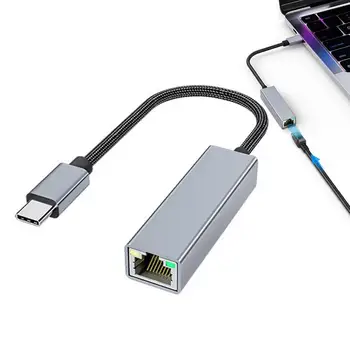 Адаптер USB-Ethernet Портативный адаптер Ethernet USB Сетевой адаптер С быстрым стабильным подключением к сети USB Ethernet Адаптер