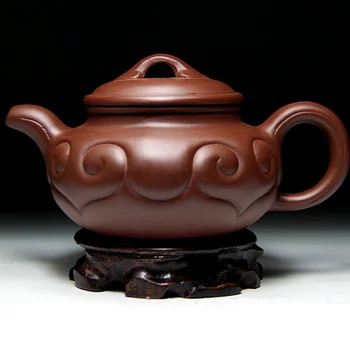 Большой чайник Yixing Teapot фиолетовый глиняный горшок вместимостью около 250 мл чайный чайник