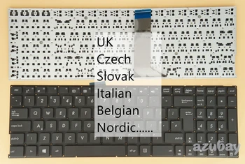 Британская Чешская Словацкая Итальянская Бельгийская Скандинавская клавиатура Для Asus K555Z R506L R511LA R511LD R511LN R512C R512CA R512M R512MA R515M R515MA