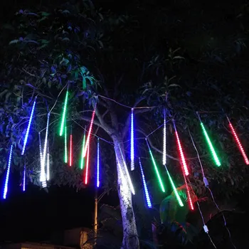 Водонепроницаемый Метеоритный дождь 30 см 50 см, 8 ламповых светодиодных гирлянд, лампы для Наружного Праздничного Рождественского украшения, Елка, Штепсельная вилка ЕС/США