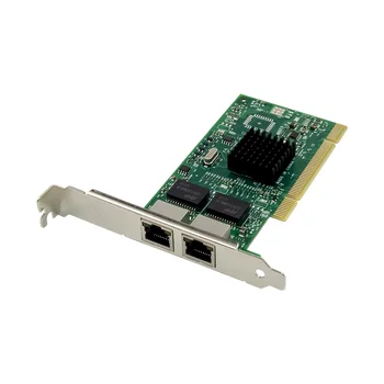 Гигабитный серверный сетевой адаптер PCI с двумя портами RJ45 10/100/1000 Мбит/с с сетевой картой Intel 82546 NIC 2 порта