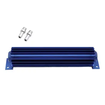 Двухпроходный ребристый охладитель трансмиссии Trans Spare Parts High Performance Blue