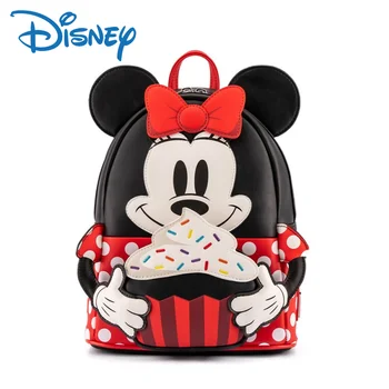 Детский школьный рюкзак Disney Loungefly с Микки Маусом, Периферийный торт, Кекс, милый мини-рюкзак с Минни