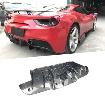 Диффузор для Губ Заднего Бампера из сухого Углеродного Волокна, Спойлер для Ferrari 488 N Style 2015-2018, FRP, Автомобильный Стайлинг