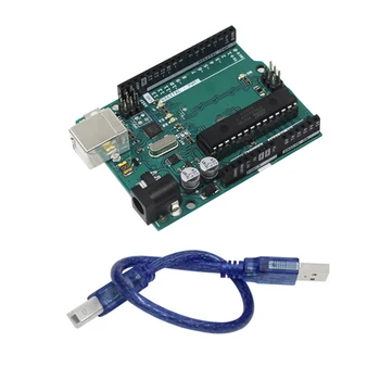 Для Arduino UNO R3 ATmega328P 32KB 7-9 В Arduino MCU C Языковая плата для обучения программированию с Кабелем для передачи данных