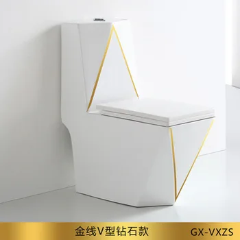 Домашний туалет Европейский вход Люкс Золотой Обычный керамический сифон для унитаза Новый туалет