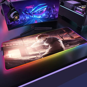 Игровой коврик для мыши RGB Blood Blockchain Battlefront LED Gamer Pads Компьютерная Клавиатура, Коврик для освещения Ковра, Коврик для ноутбука, Настольный коврик для геймера