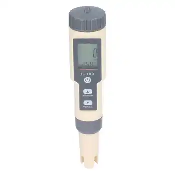 Измеритель качества воды Ручка Солености EC TDS Температуры 4 в 1 Тестер с подсветкой S‑100