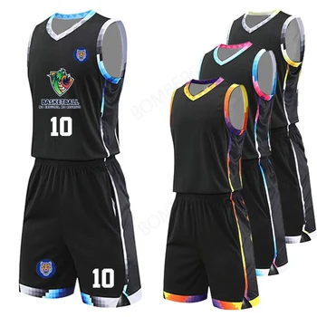 Индивидуальная Мужская баскетбольная форма, костюм профессиональной команды, Летний Баскетбольный трикотажный костюм, Высококачественная быстросохнущая спортивная одежда