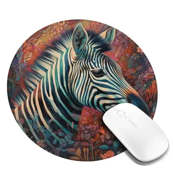 Коврик для мыши Zebra с неоновой красочной росписью, Защищающий От усталости, Лучший коврик для мыши с принтом, настольный резиновый коврик для мыши Fantasy