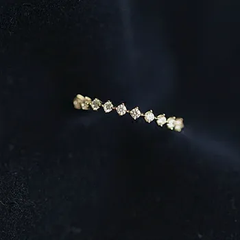 Кольцо из стерлингового серебра 925 пробы, покрытое золотом, модное кольцо с бриллиантом для пригородных поездок, кольцо с короной
