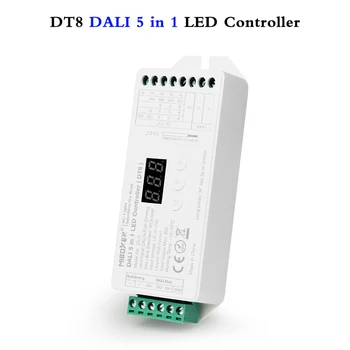 Контроллер светодиодной ленты DL-X DALI 5 В 1, диммер 12 ~ 24 В, поддержка выходного режима DT8 RGB/RGBW/RGB + CCT, совместимый с панелью DALI/DL-POW1
