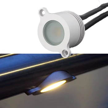 Наружный светодиодный светильник для поручней Мощностью 1 Вт, Водонепроницаемый IP65, ламповый светильник с отверстием 12 В, 30 мм, Встраиваемый прожектор Для освещения дорожных мостовых ограждений
