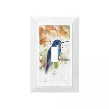 Настенная пластина Art Bird с древесным зерном, крышка выключателя Света, крышка розетки для спальни, кухни, дома, несколько стилей декора