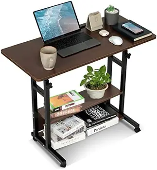 Офисные столы с регулируемой высотой, Небольшой стол для ноутбука с местом для хранения для небольших помещений, Компьютерный стол для диванных спален, Мобильный
