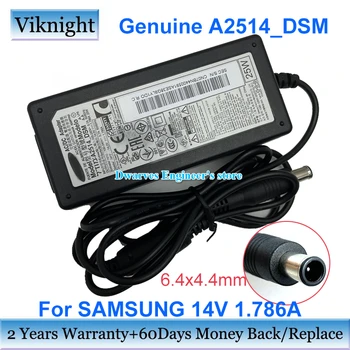 Подлинный адаптер переменного/постоянного тока A2514_DSM 14V 1.786A 25W для SAMSUNG S24D300H C27F398FWN Со светодиодной подсветкой S22C S23C S24C S27C Зарядное устройство для ЖК-монитора
