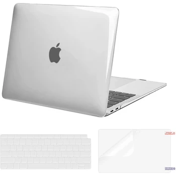 Подходит для MacBook Air 13 “Чехол 2022,2021-2018 A2337 M1 A2179 A1932 Retina Дисплей Touch ID, жесткий корпус и крышка клавиатуры + Защитная пленка для экрана