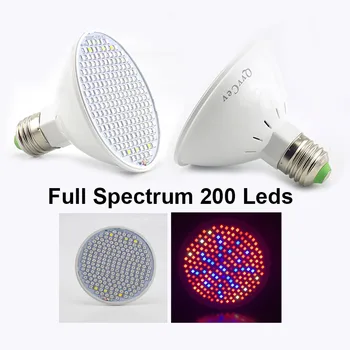 Полный спектр 200 светодиодных ламп для выращивания растений, лампа для выращивания цветов, УФ-ИК-лампы, Гидропонная палатка для овощей, Лампы для теплицы