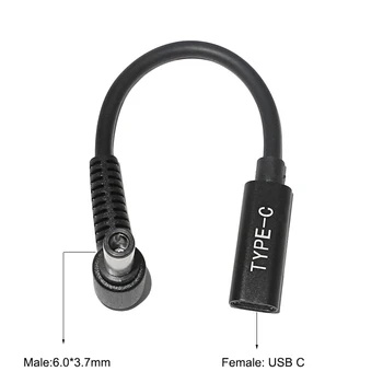 Разъем USB Type C для подключения к разъему 6,0 * 3,7 мм, разъем адаптера питания постоянного тока для ноутбука, кабель для зарядки, шнур для ноутбука Asus, ПК