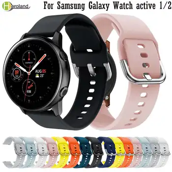 ремешок Силиконовый Для Samsung Galaxy Watch Active 1/2 40 мм 44/3 41 мм Ремешок Напульсники браслет 20 мм Ремешок для часов Amazfit GTS 2