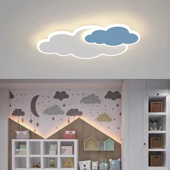 Современные облака, светодиодные потолочные светильники для гостиной, спальни, кабинета, детской комнаты, светодиодный потолочный светильник с регулируемой яркостью, освещение AC110-220V