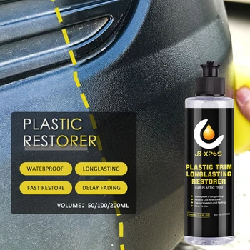 Средство для восстановления пластика автомобиля, Восстанавливающее черный глянец пластиковых деталей, средство для быстрой полировки бампера, шины, педали для бровей, Быстрая полировка Авто