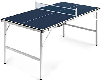 Стол для понга, Профессиональный стол для настольного тенниса из МДФ с быстрозажимной сеткой для пинг-понга и набором столбов, переносной для помещений/на открытом воздухе