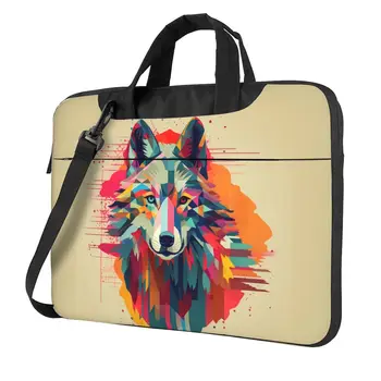 Сумка для ноутбука Wolf Graffiti Line Art Travelmate Для Macbook Air Pro Xiaomi Asus Чехол Для Ноутбука 13 14 15 15,6 Мягкие Портфели